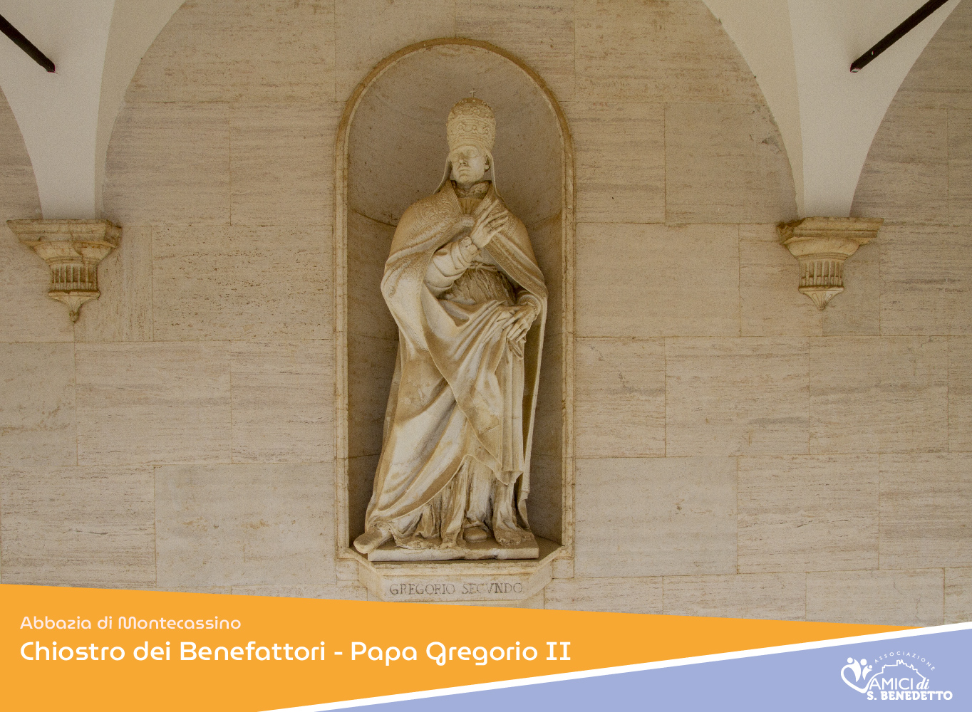 Abbazia di Montecassino – Chiostro dei Benefattori – Papa Gregorio II