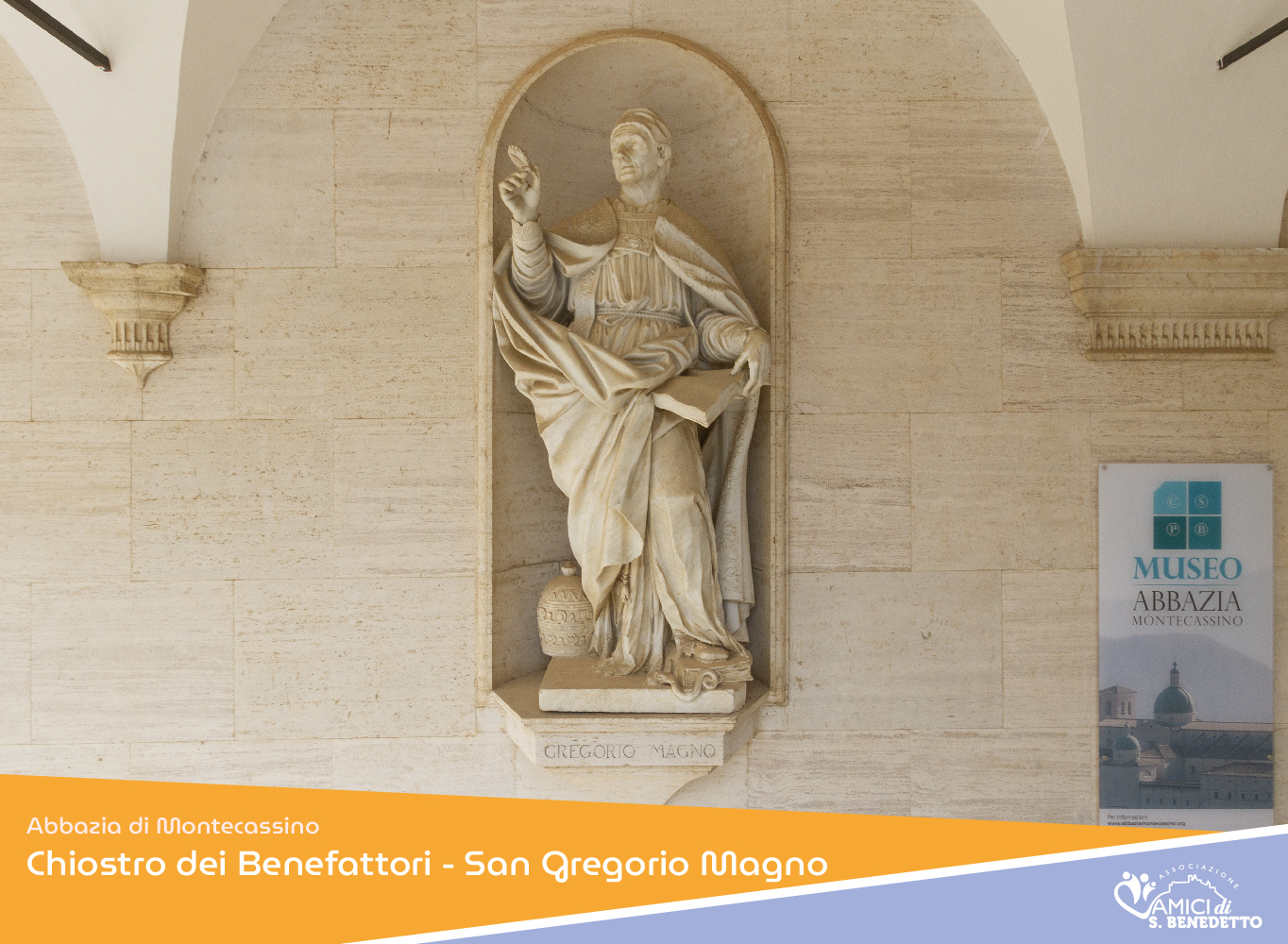 Abbazia di Montecassino – Chiostro dei Benefattori – San Gregorio Magno